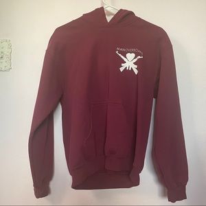 SOLD | Burgundy Man Overboard Hoodie